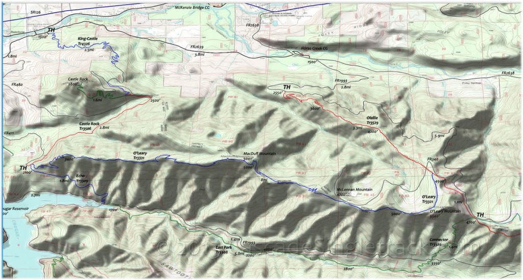 O'Leary trail Map #3321