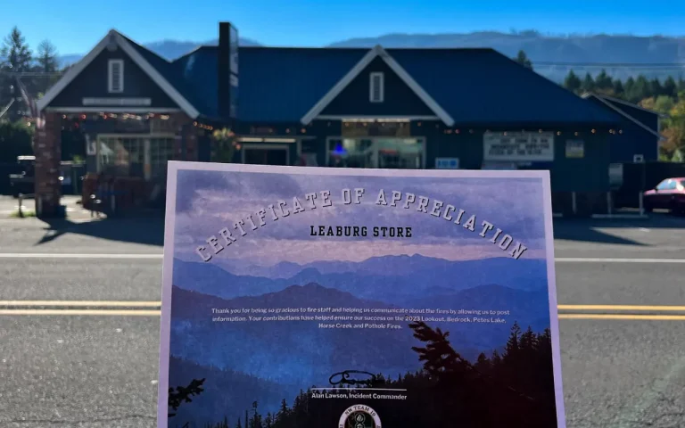 The Leaburg Store certifice of appreciation 768x480